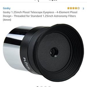 NEW GOSKY 1.2 INCH PLOSSL TELESCOPE ASTRONOMY 40MM